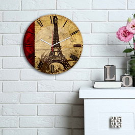 Wallity Reloj Decorativo de MDF Multicolor 3030MS-004